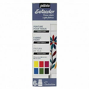 Pebeo Kit inicial SetaColors tela 6 Colores Tissus Light anukis.cl