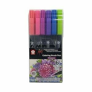 Brush Pen Koi 6 Colores Flores anukis.cl