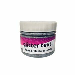 Glitter Textil 50 ml Plata anukis.cl